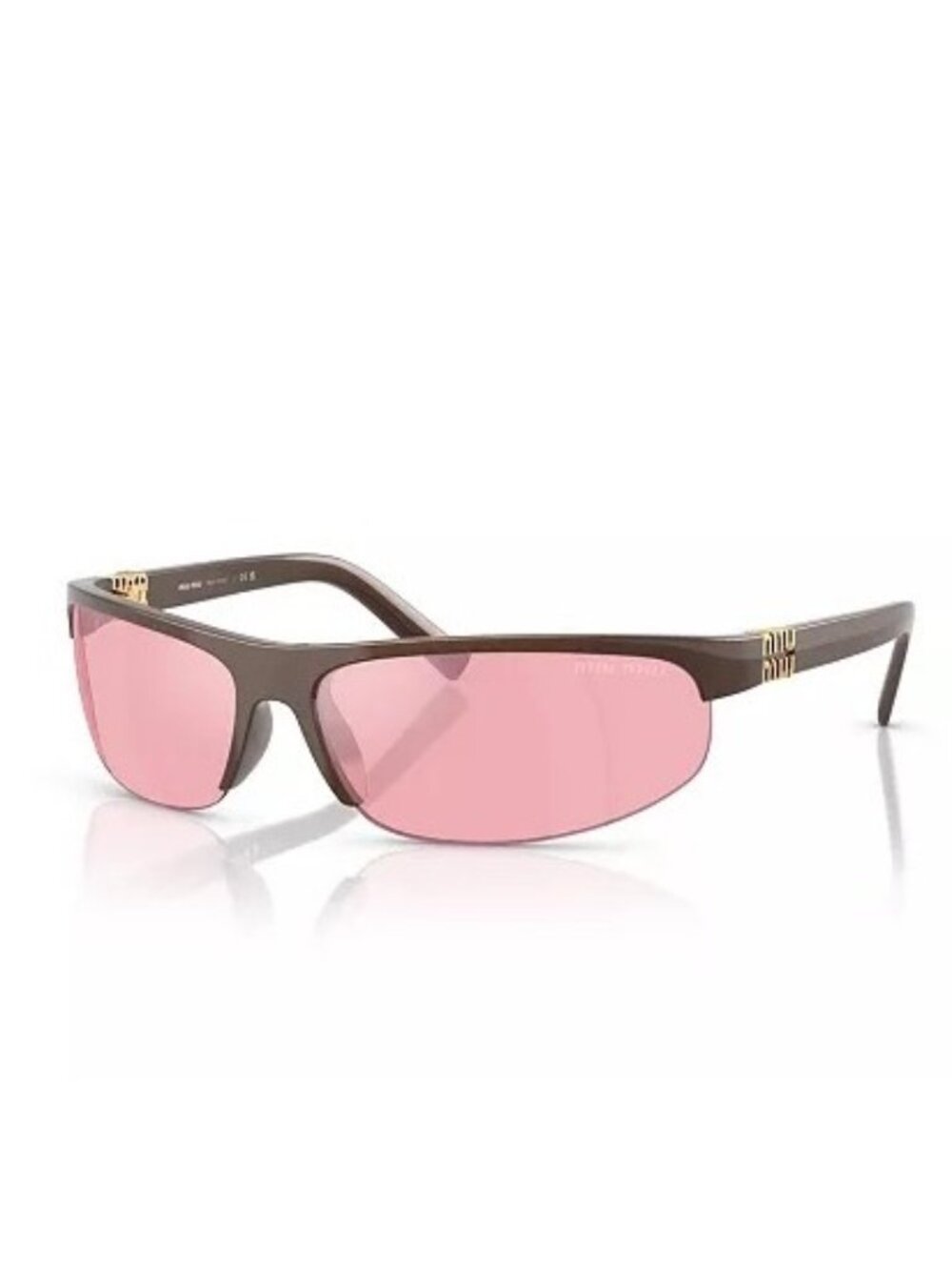 Miu Miu MU A02S semi-rimless oval sunglasses